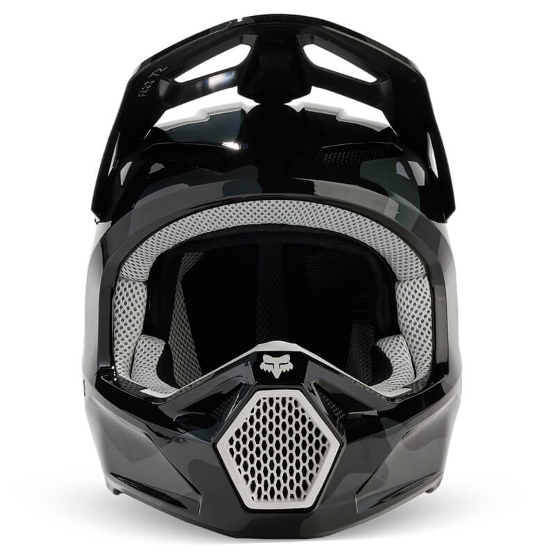 casque fox racing v1 bnkr noir camo 2024 motocross