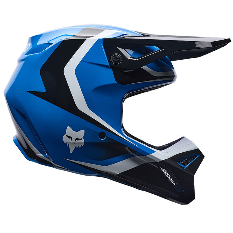casque fox racing v1 frame bleu