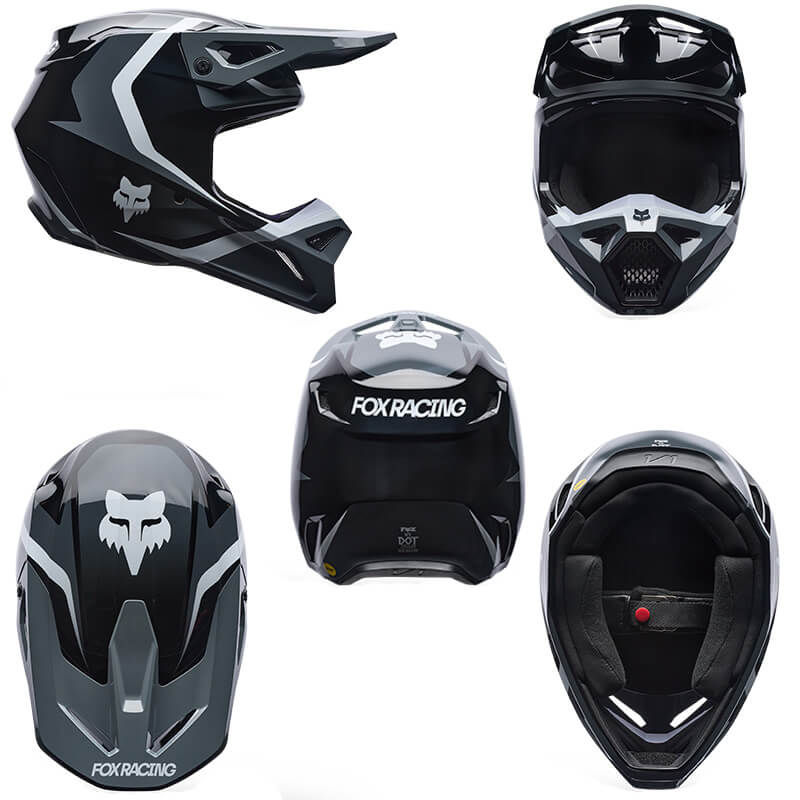 casque fox racing v1 frame noir mx
