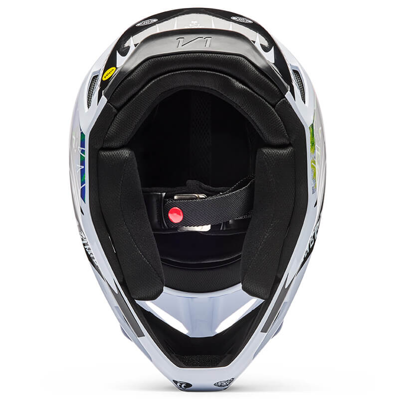 casque fox racing v1 image cosmo blanc 2026 cross