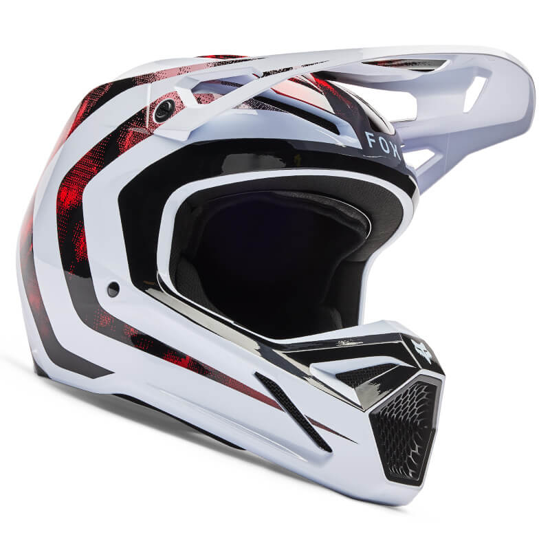 casque fox racing v1 kairos blanc 2026 motocross