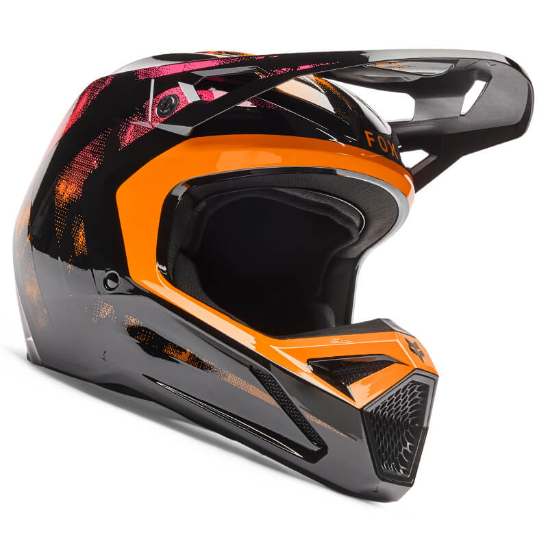 casque fox racing v1 kairos tangerine 2026 motocross