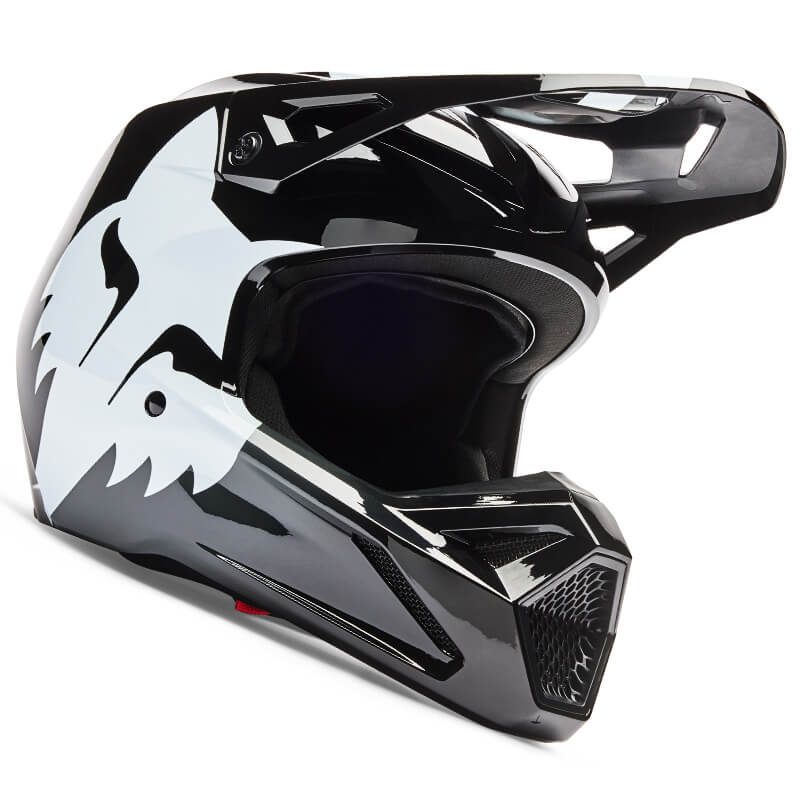 casque fox racing v1 shield noir 2026 motocross