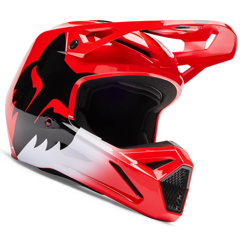 casque fox racing v1 shield rouge 2026 motocross