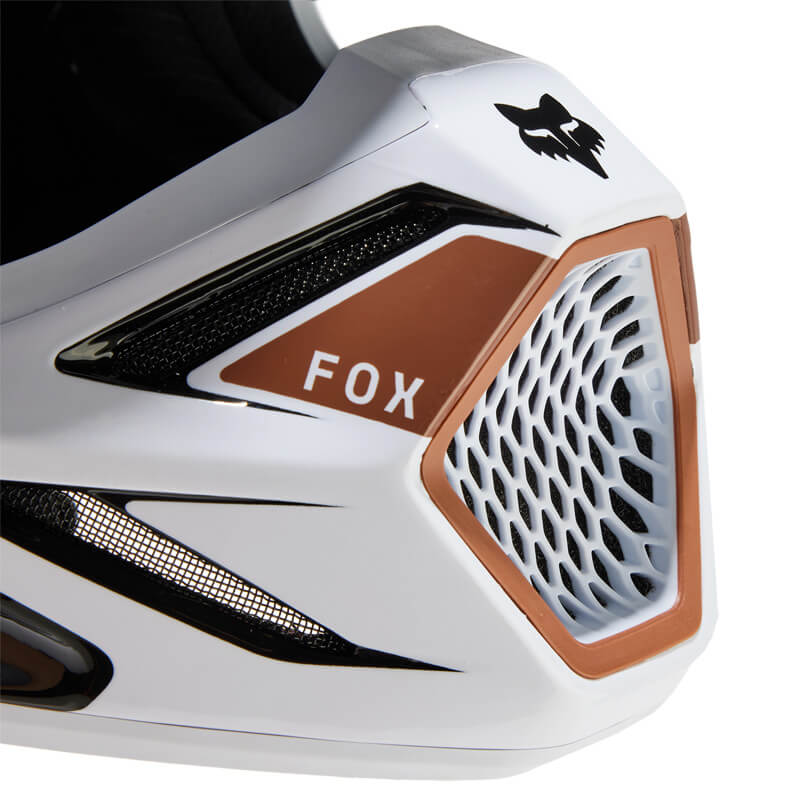 casque fox racing v3 RS optical 2024 mentonniere