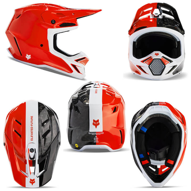 casque fox racing v3 RS optical rouge 2024 cross