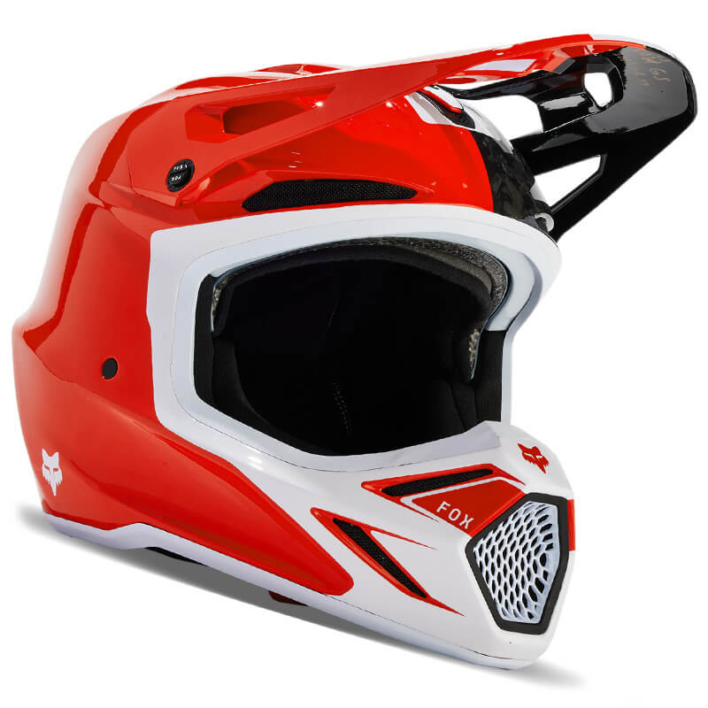 casque fox racing v3 RS optical rouge 2024 motocross