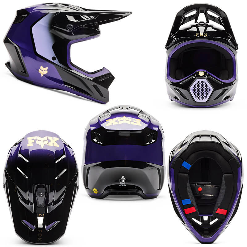 casque fox racing v3 drip violet 2026 cross
