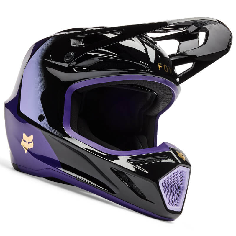 casque fox racing v3 drip violet 2026 motocross