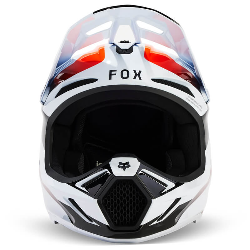 casque fox racing v3 magnetic blanc 2024 enduro