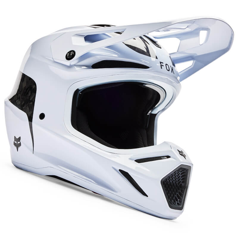 casque fox racing v3 rs fracture blanc 2026 motocross