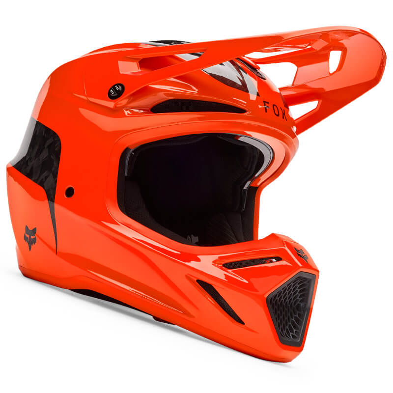 casque fox racing v3 rs fracture orange fluo 2026 motocross