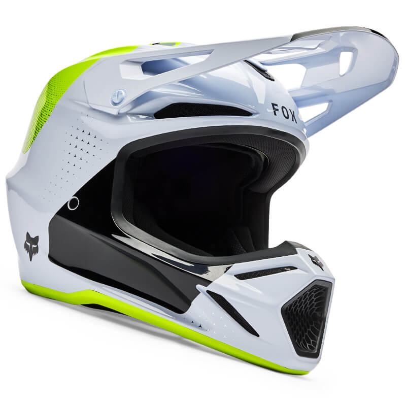 casque fox racing v3 rs tine blanc 2026 cross