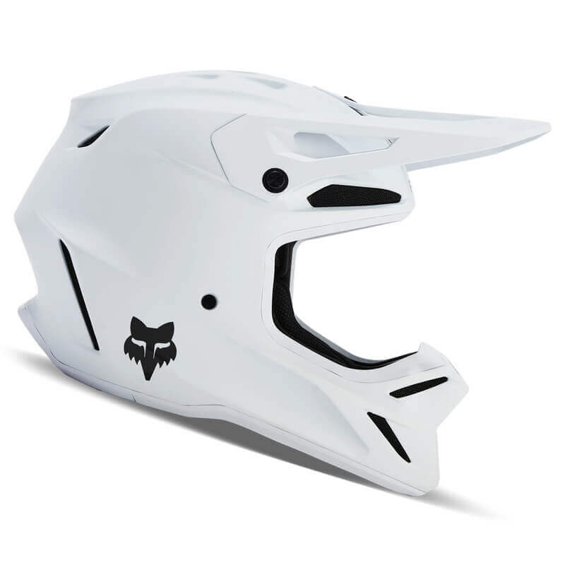 casque fox racing v3 solid blanc 2024