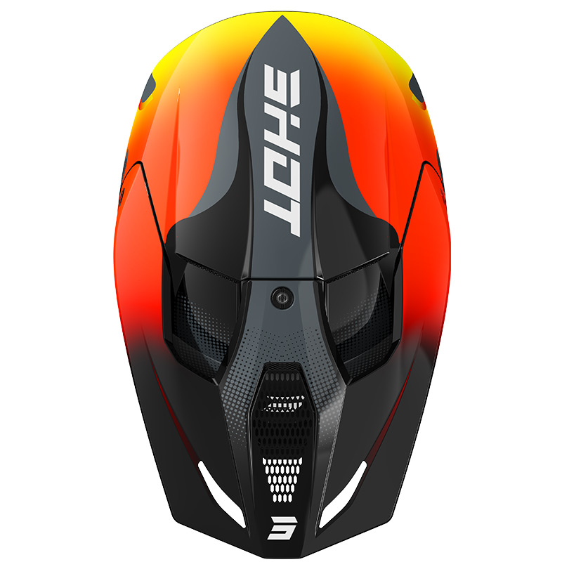 casque furious zebra neon jaune moto