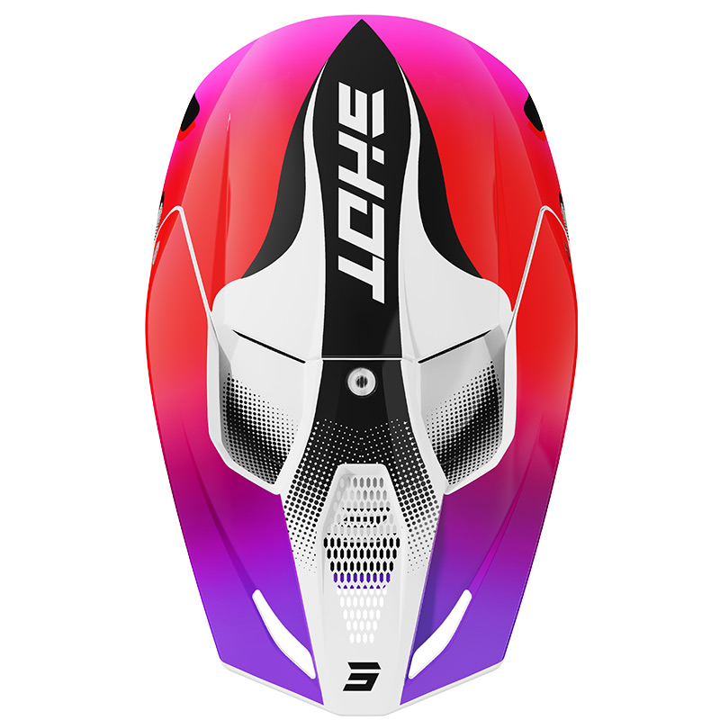 casque furious zebra neon rose moto
