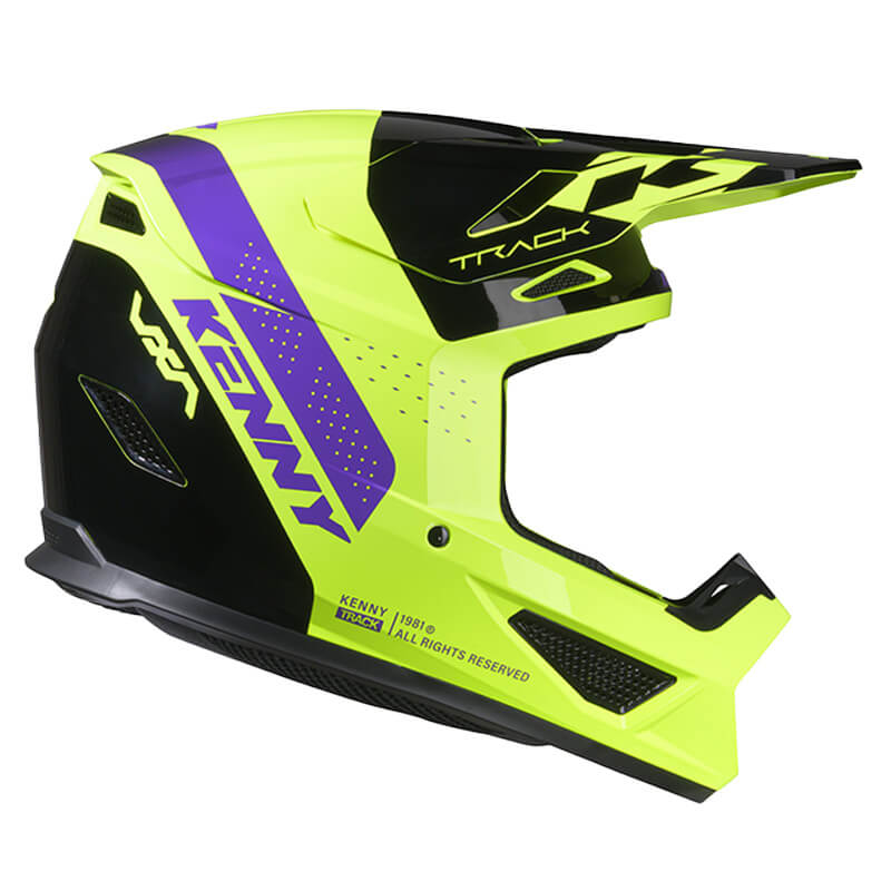 casque kenny track graphic blast jaune noir 27