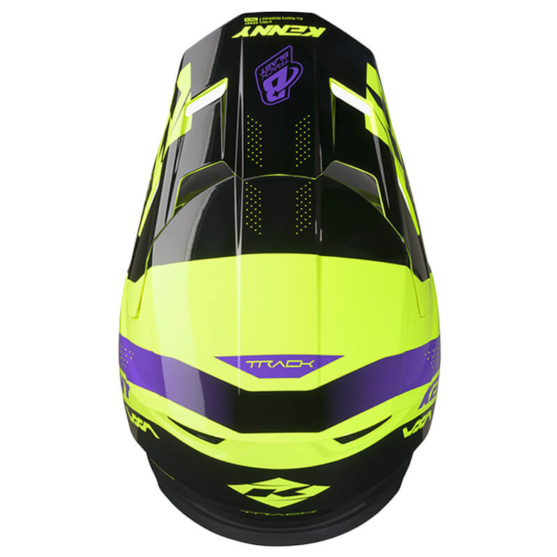 casque kenny track graphic blast jaune noir mx
