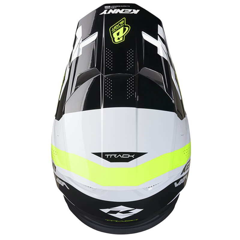 casque kenny track graphic blast noir blanc mx 27