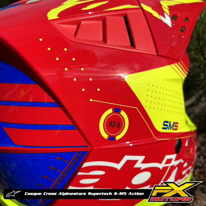 casque motocross alpinestars supertech s m5 rouge jaune fluo 2
