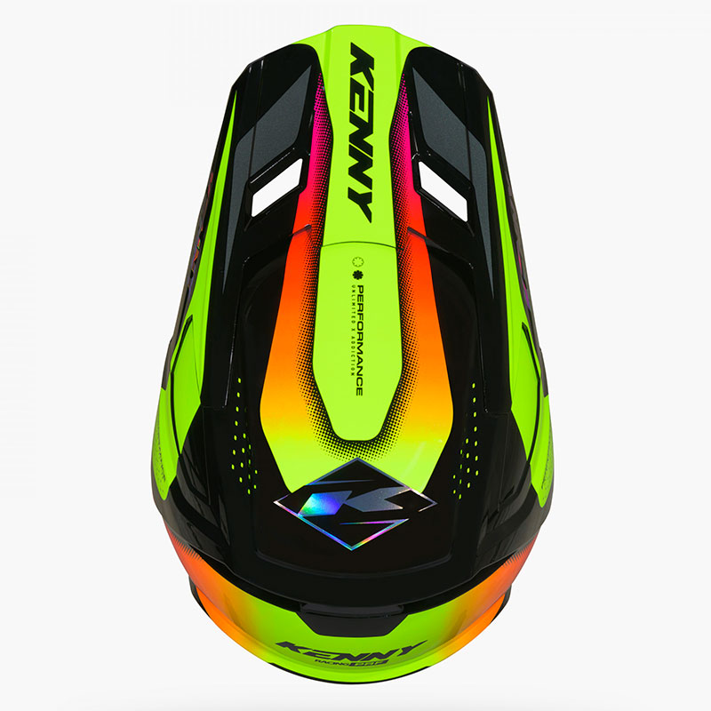 casque performance graphic racing neon yellow enfant 3