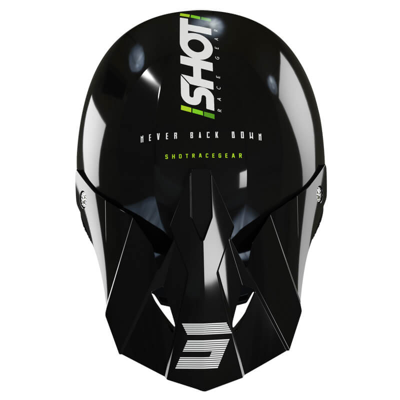 casque shot furious story vert brillant 2022 cross