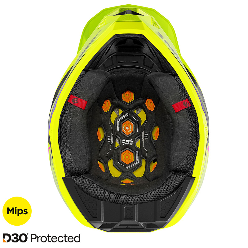 casque shot lite glory neon jaune 27