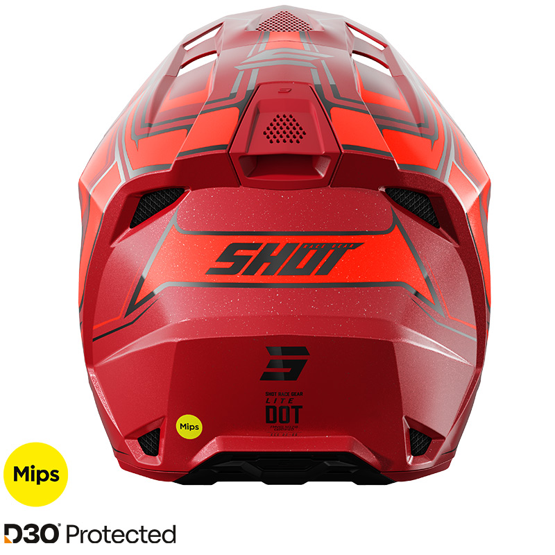casque shot lite glory rouge cross