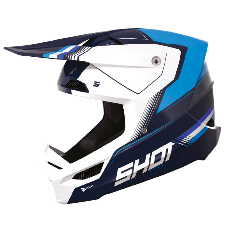 casque shot race tracer 2023 bleu mx