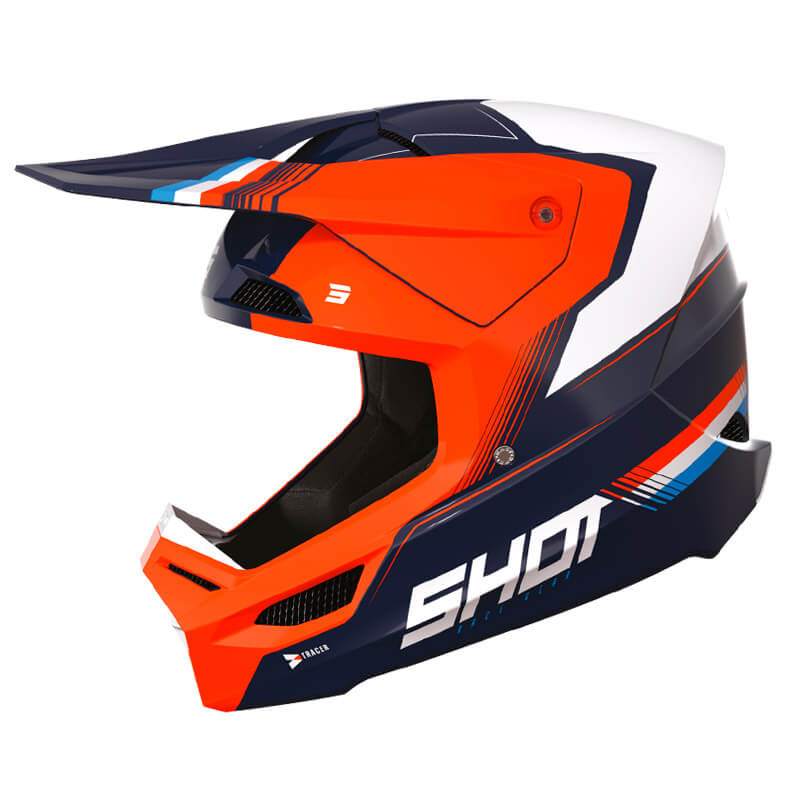 casque shot race tracer 2023 orange mx