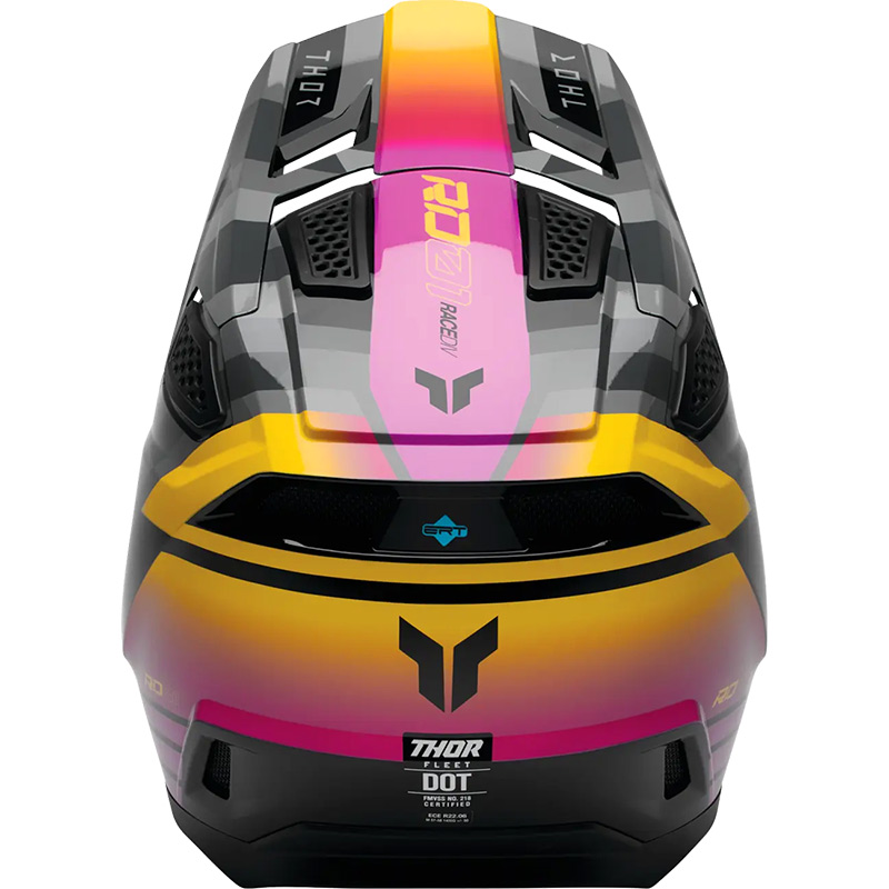 casque thor fleet camber 26 gris rose jaune cross