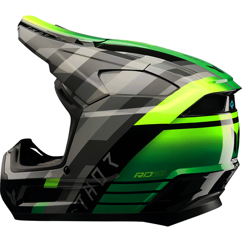 casque thor fleet camber 26 gris vert moto