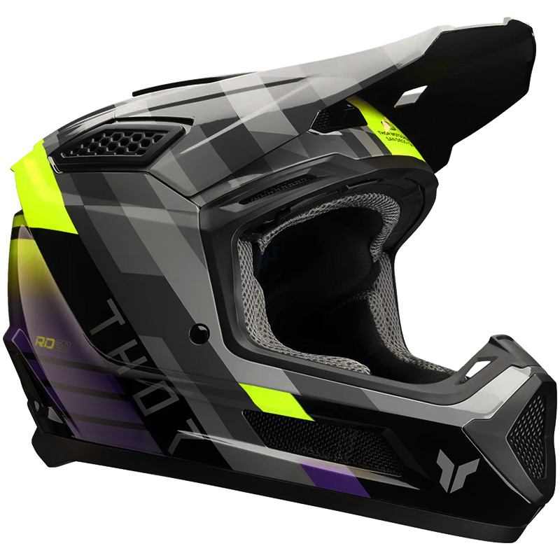 casque thor fleet camber 26 gris violet jaune