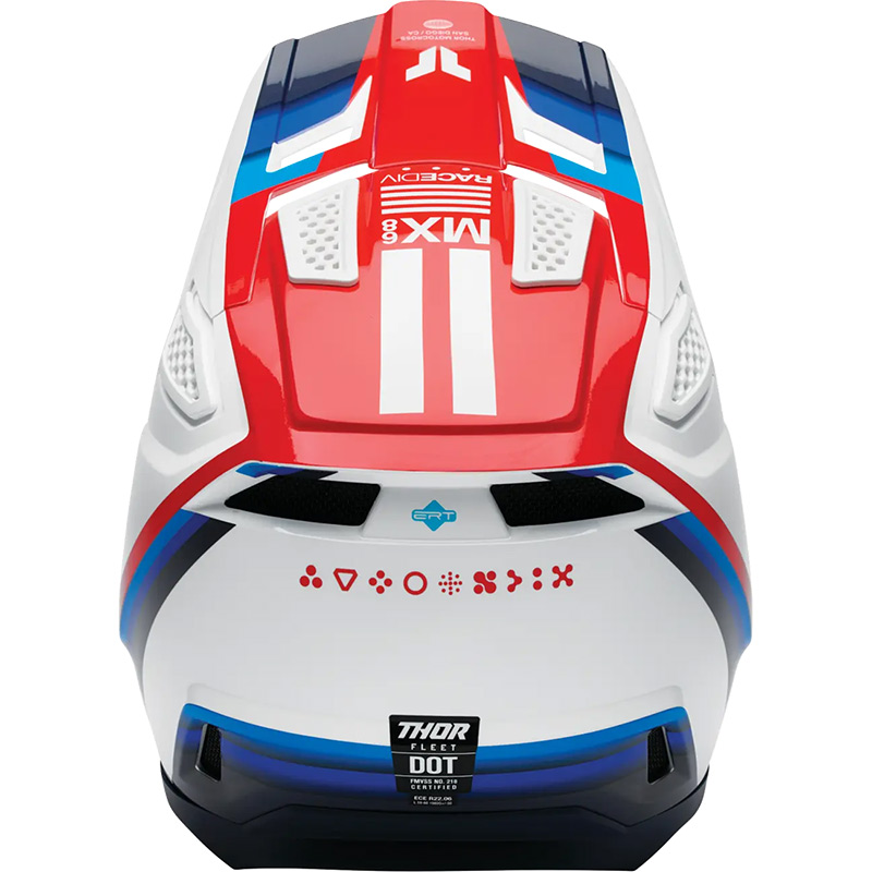 casque thor fleet defy 26 bleu blanc rouge cross