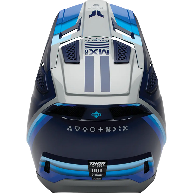 casque thor fleet defy 26 bleu gris mx