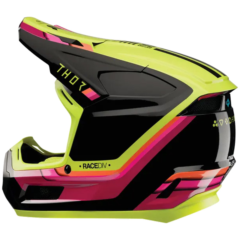 casque thor fleet defy 26 jaune rose noir cross