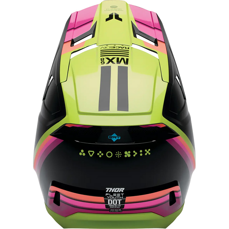 casque thor fleet defy 26 jaune rose noir mx