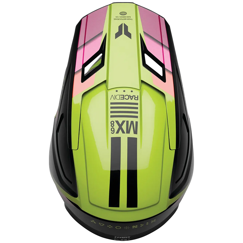 casque thor fleet defy 26 jaune rose noir