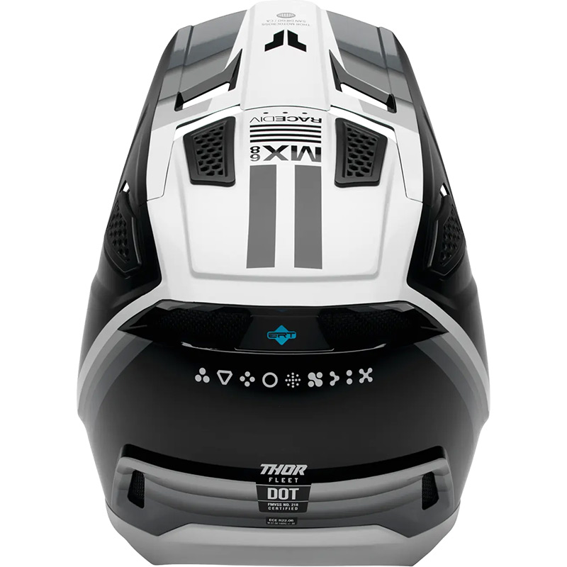 casque thor fleet defy 26 noir blanc cross
