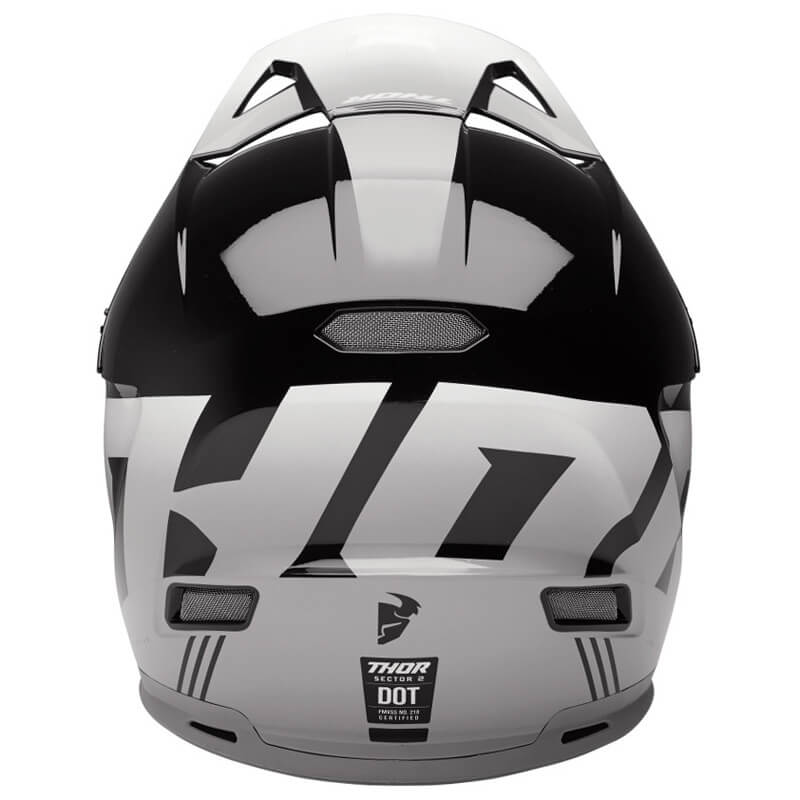 casque thor mx sector carve noir blanc 2024 motocross