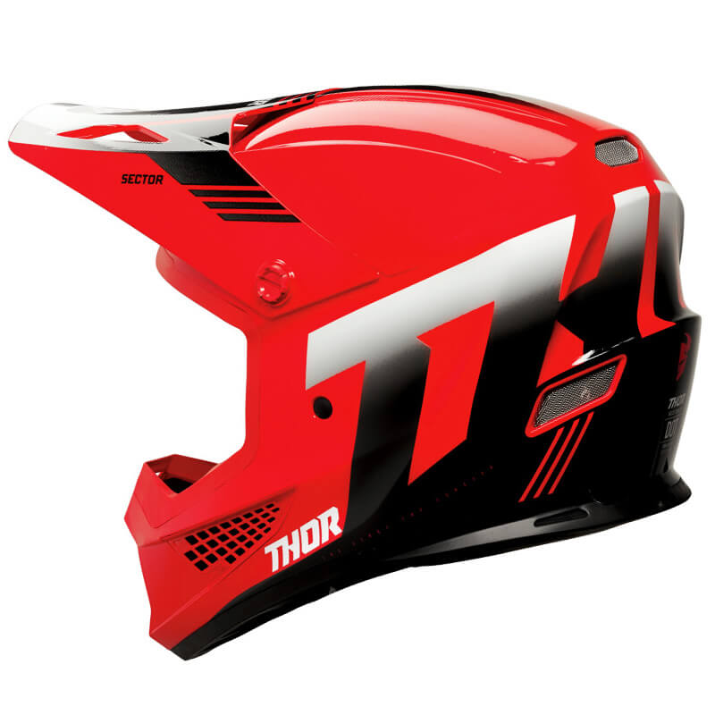 casque thor mx sector carve rouge 2024 cross