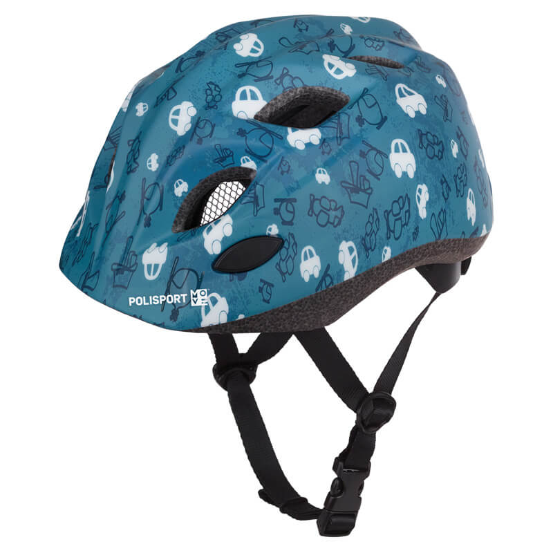 casque velo enfant polisport bleu led