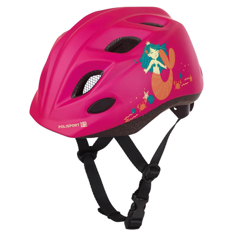 casque velo enfant polisport rose led