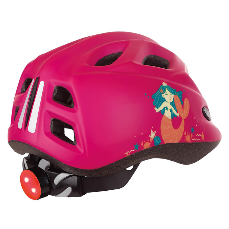 casque velo enfant polisport rose lumiere led