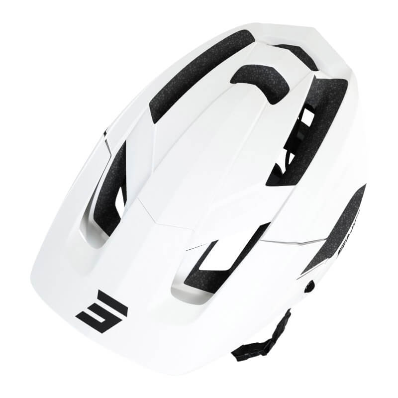 casque vtt shot racing climb solid 2022 blanc enduro