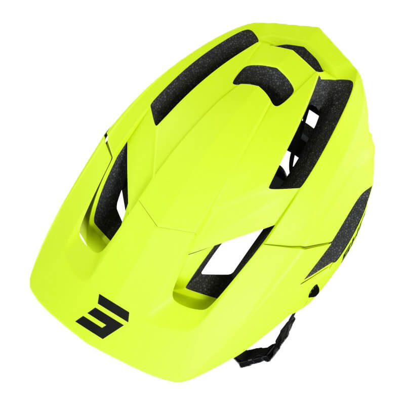 casque vtt shot racing climb solid 2022 jaune enduro