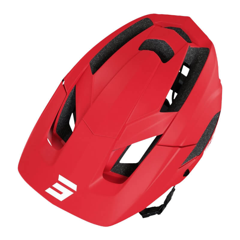 casque vtt shot racing climb solid 2022 rouge enduro