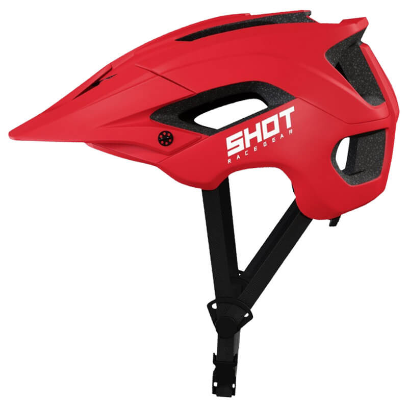 casque vtt shot racing climb solid 2022 rouge xc