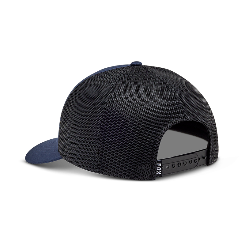 casquette fox racing head trucker bleu marine dos