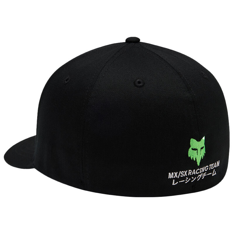 casquette fox racing kawasaki noir sx